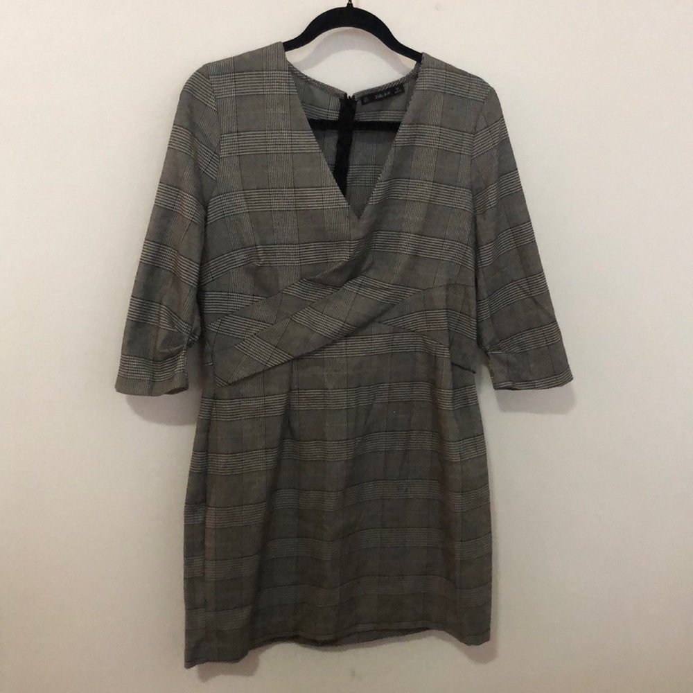 TAILORED FAUX WRAP DRESS